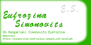 eufrozina simonovits business card
